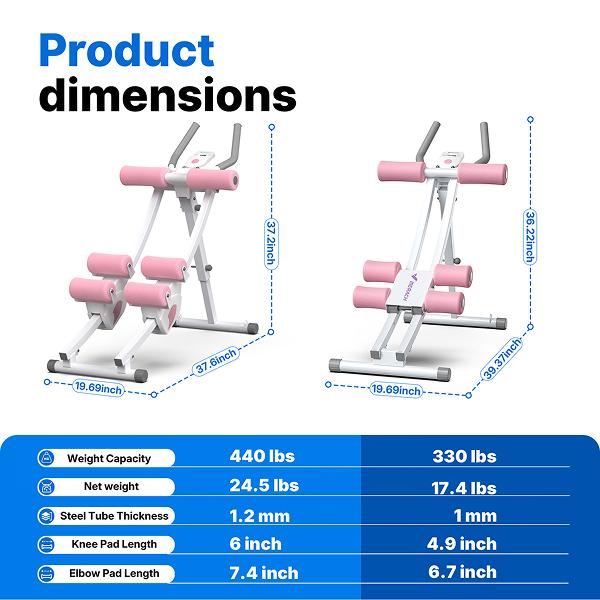 M2 Dual Track Adjustable Ab Trainer Machine with LCD Monitor