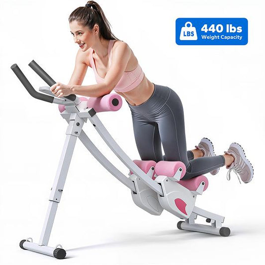 M2 Dual Track Adjustable Ab Trainer Machine with LCD Monitor